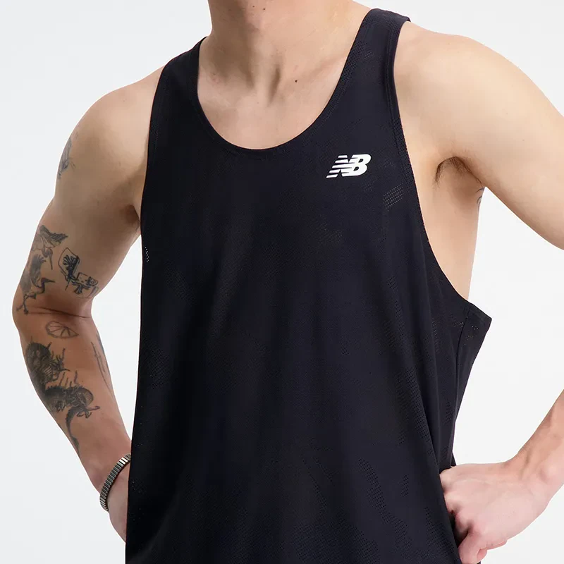 Q SPEED JACQUARD SINGLET - BK