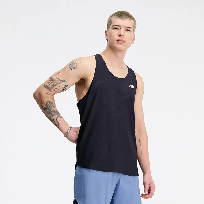 Q SPEED JACQUARD SINGLET - BK