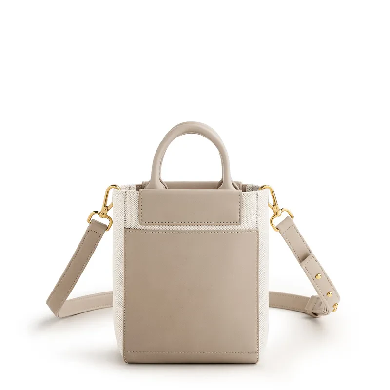 NICOLA MINI TOTE LUXE CANVAS - PARCHMENT