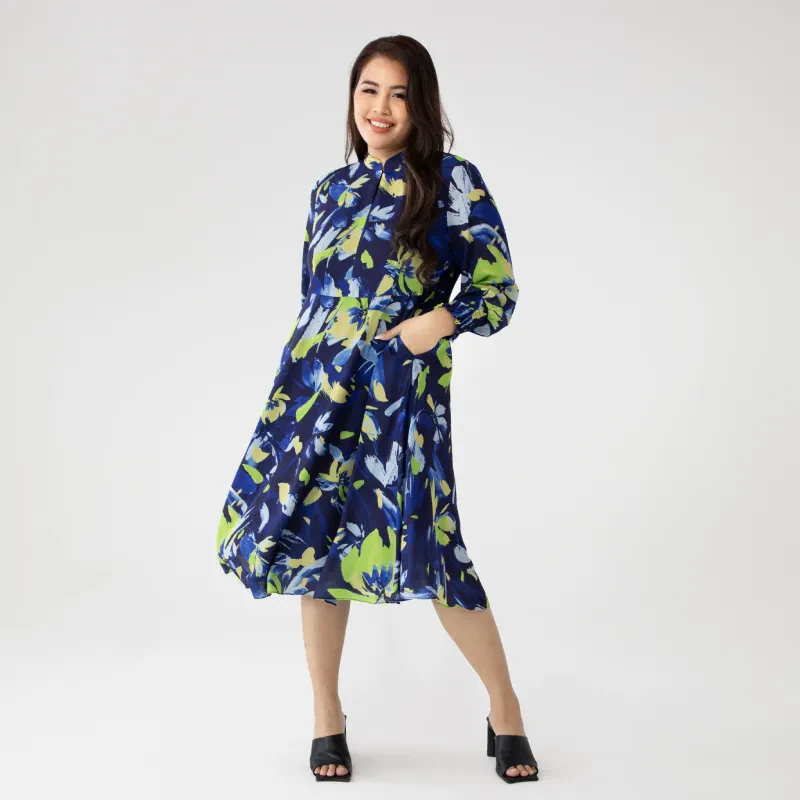 PRINTED A-LINE DRESS