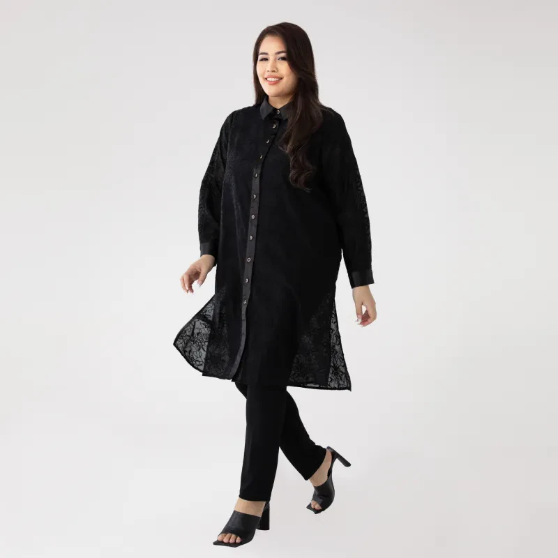 SHEER LONG LINE  SHACKET