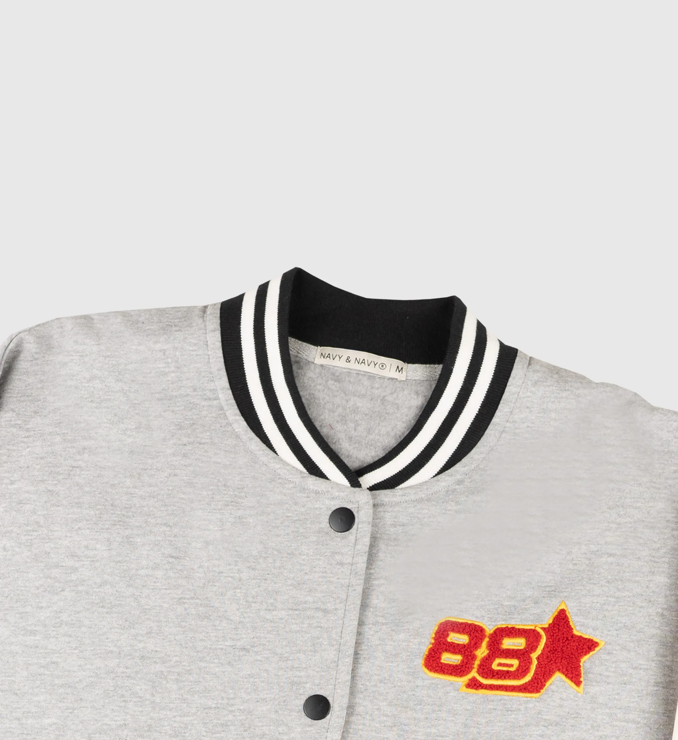 FOS x NAVY & NAVY WOMEN'S | OVERSIZED FLEECE BASEBALL JACKET