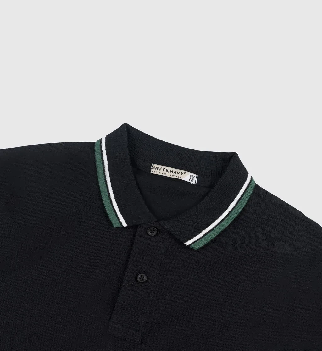 FOS X NAVY & NAVY MEN'S |TIPPING POLO TEE