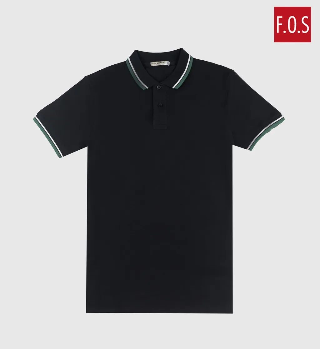 FOS X NAVY & NAVY MEN'S |TIPPING POLO TEE