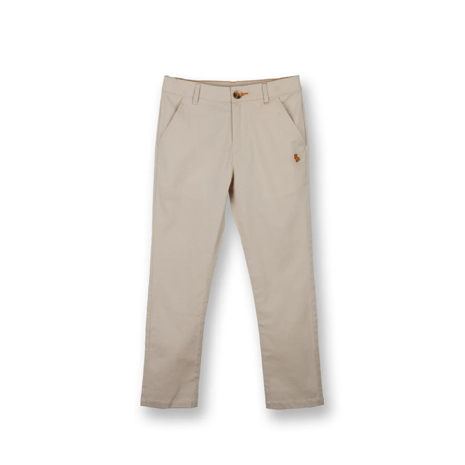 PONEY BOYS KHAKI TWILL BRUSH LONG PANTS