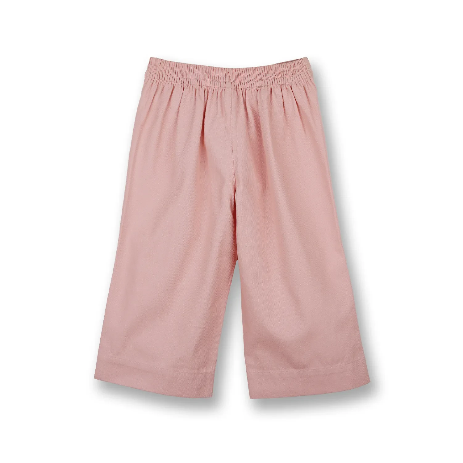 PONEY GIRLS PINK PEACHY WIDE CANVAS LONG PANTS