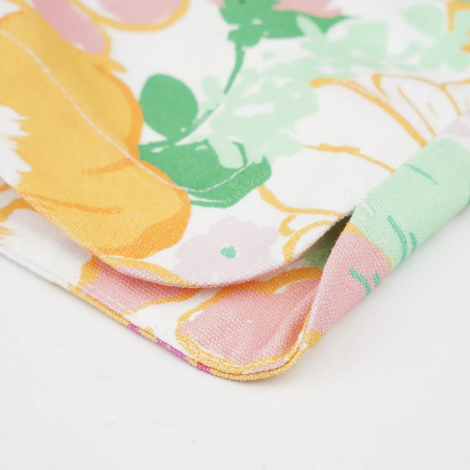 GIRLS LIGHT ORANGE FLOWER PASTELS PRINTED SHORTS