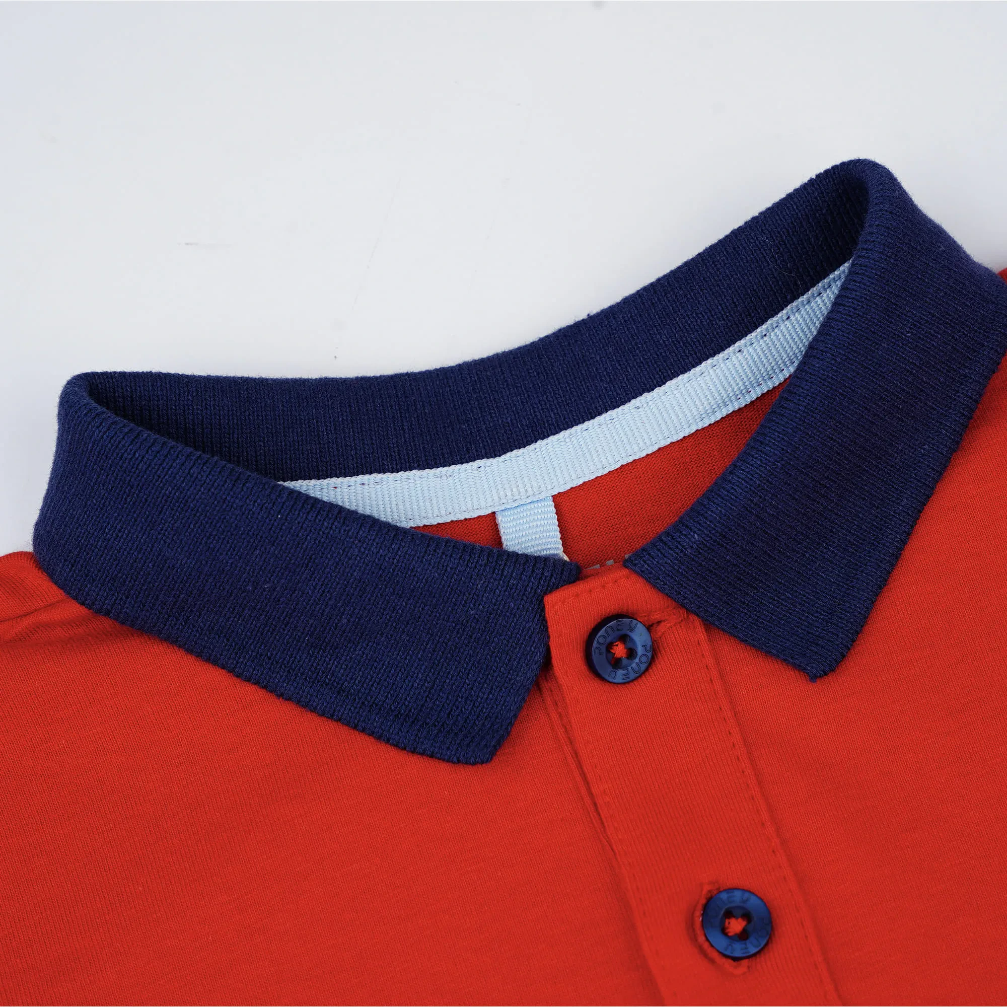 BOYS RED STRIPED PONEY LOGO SHORT SLEEVE POLO