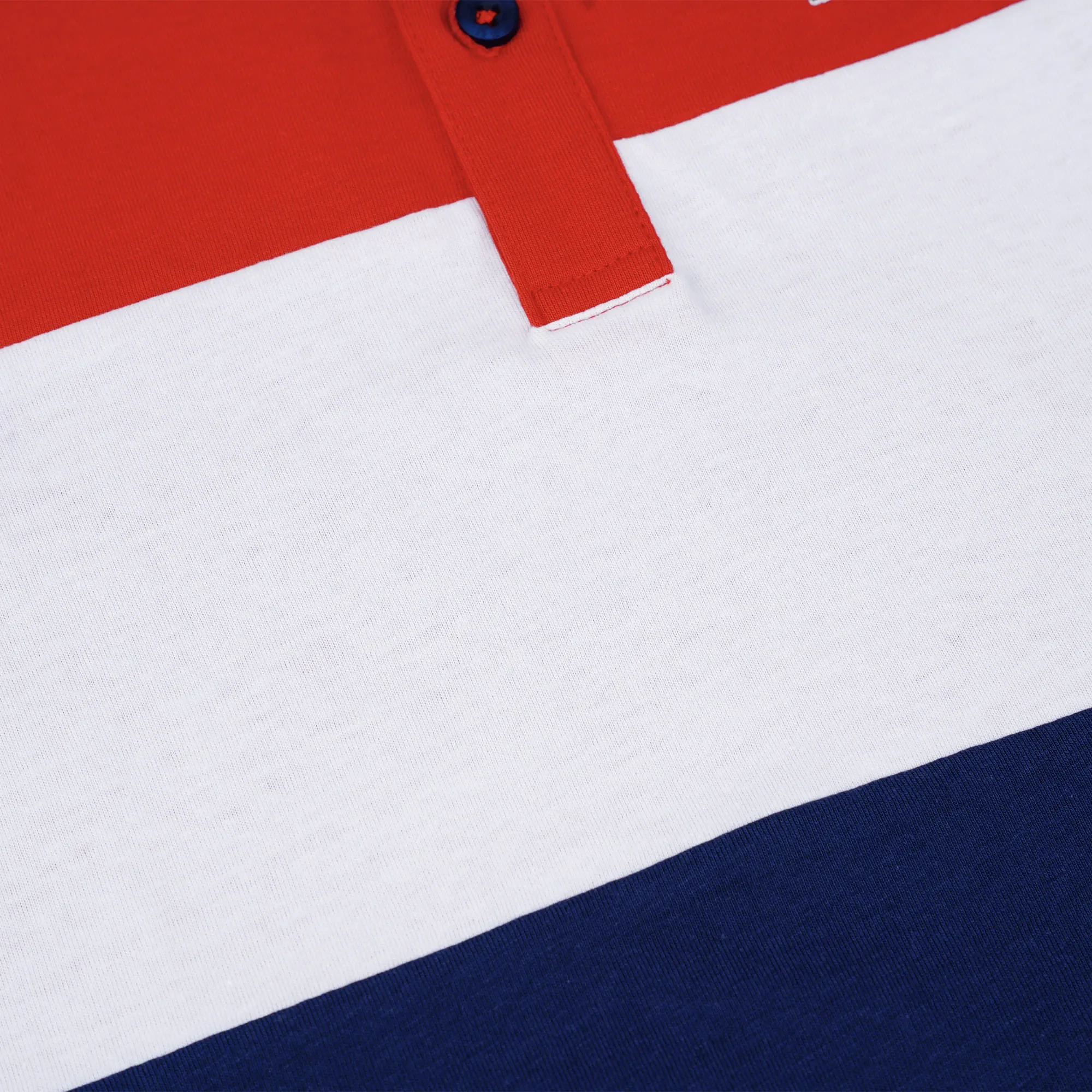 BOYS RED STRIPED PONEY LOGO SHORT SLEEVE POLO
