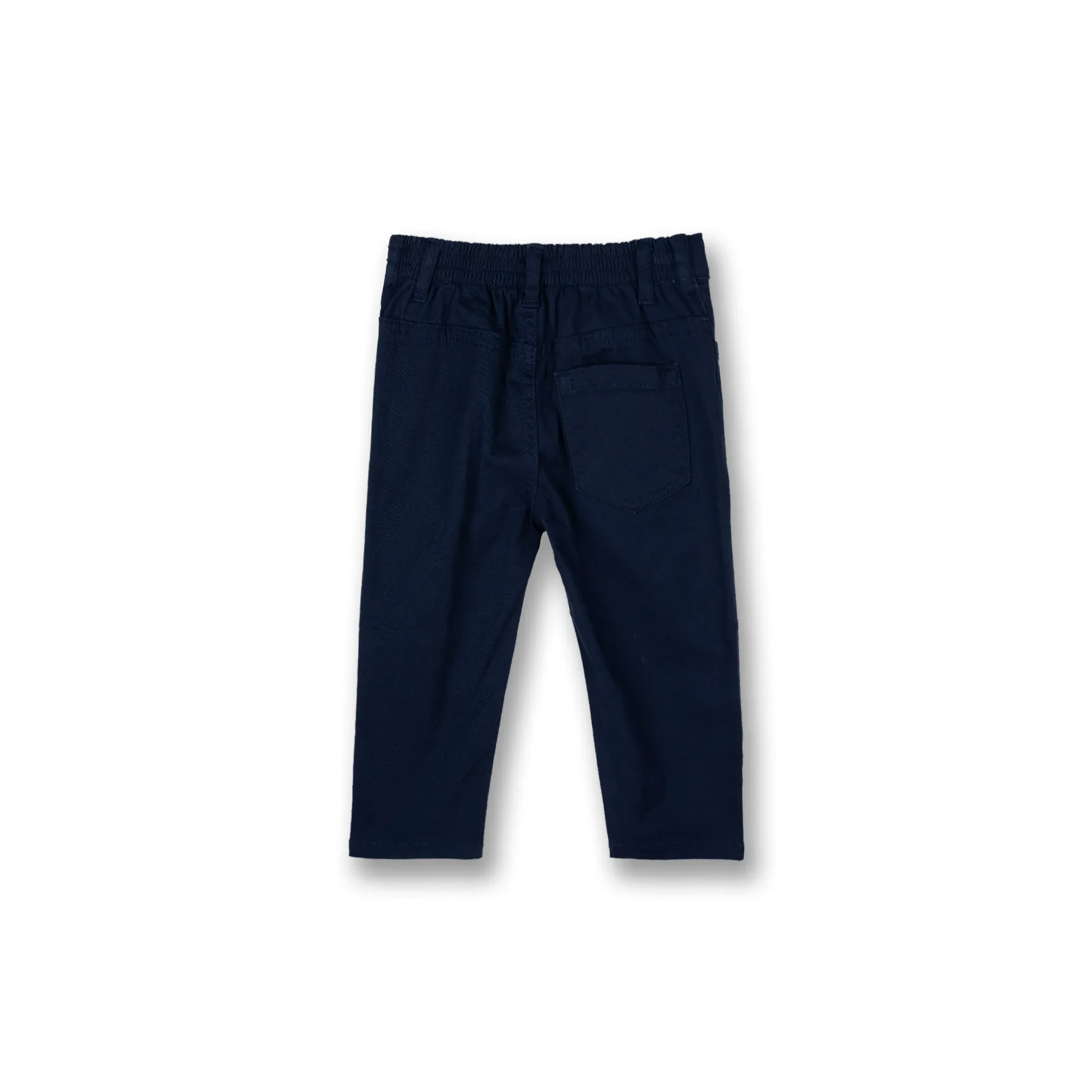 BOYS NAVY ZIP-UP LONG PANTS