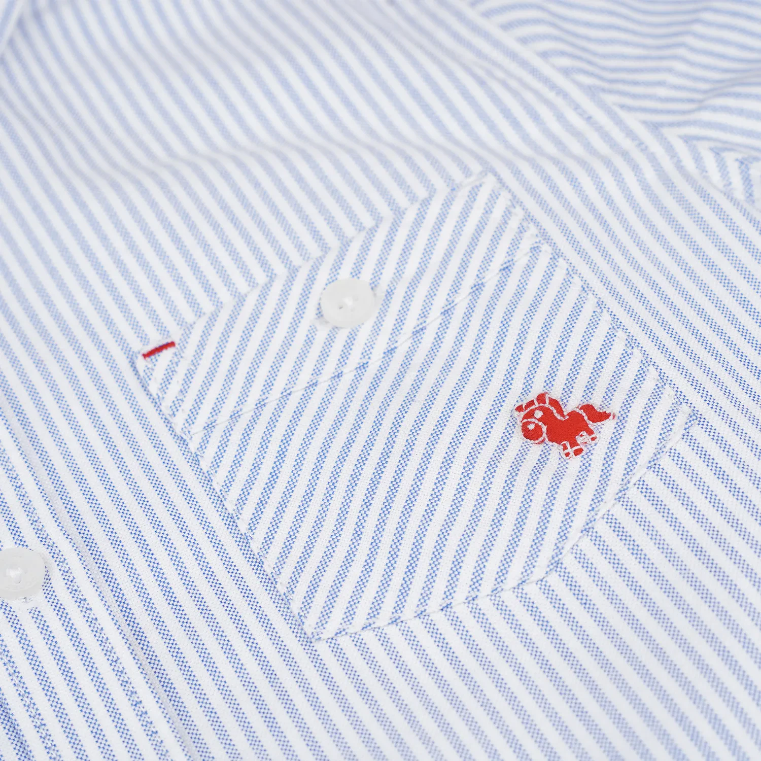 BOYS BLUE STRIPES OXFORD LONG SLEEVE SHIRT
