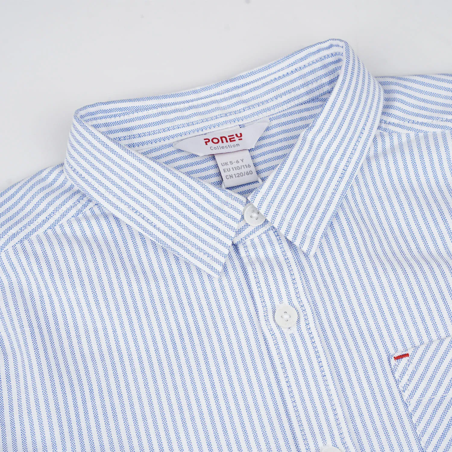 BOYS BLUE STRIPES OXFORD LONG SLEEVE SHIRT