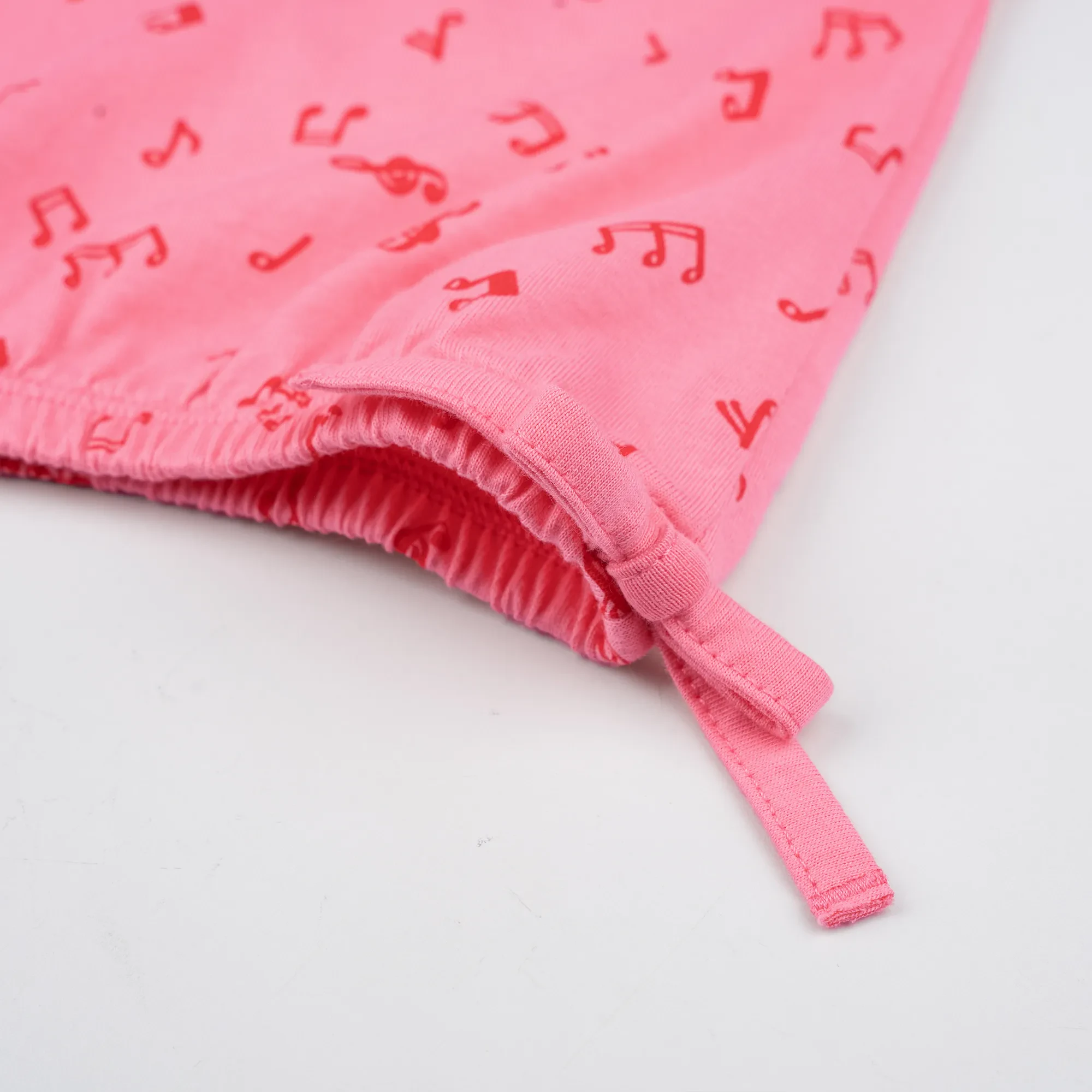 GIRLS PINK MELODY GATHERED SHORT SLEEVE TEE