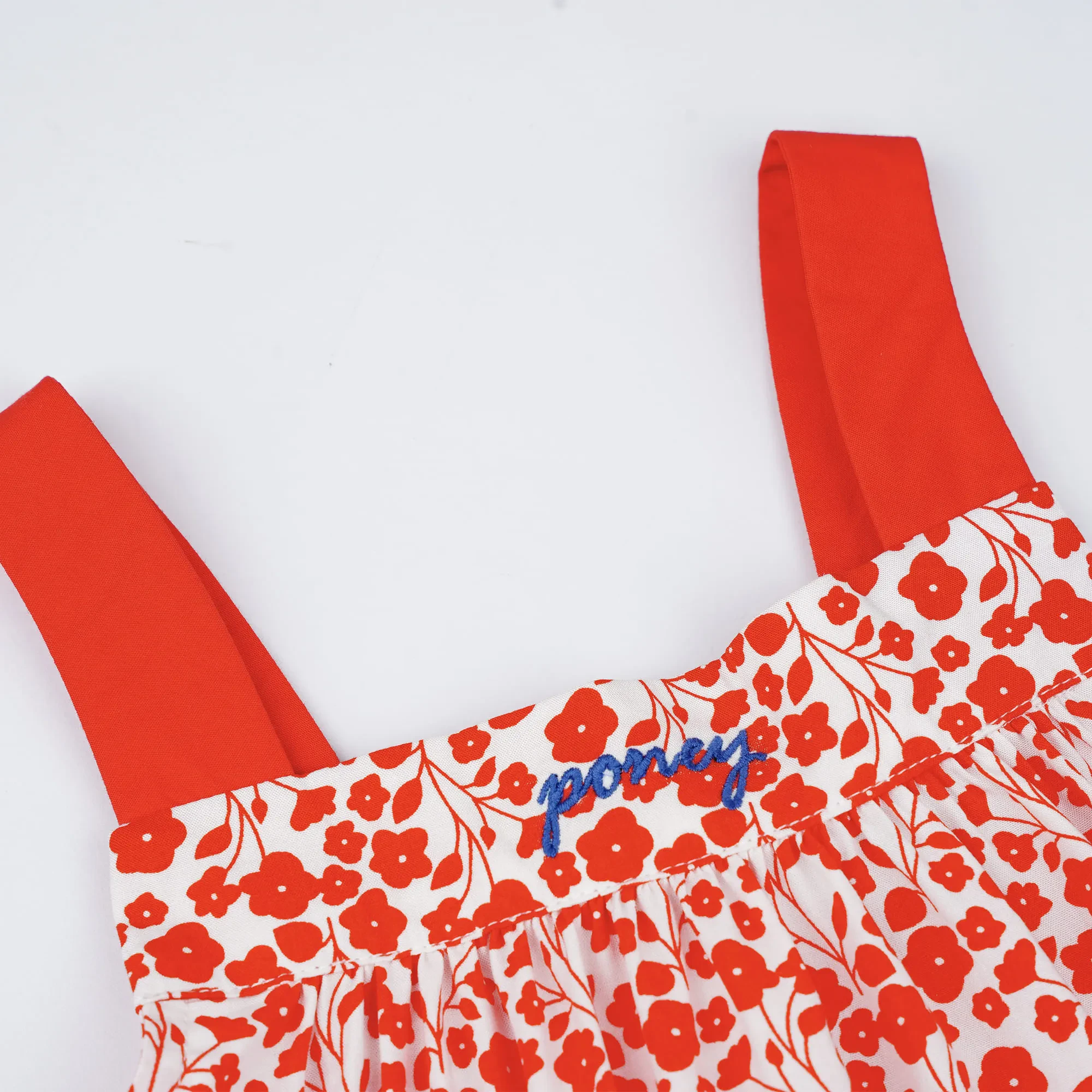 GIRLS RED FIESTA FLORAL SLEEVELESS BLOUSE
