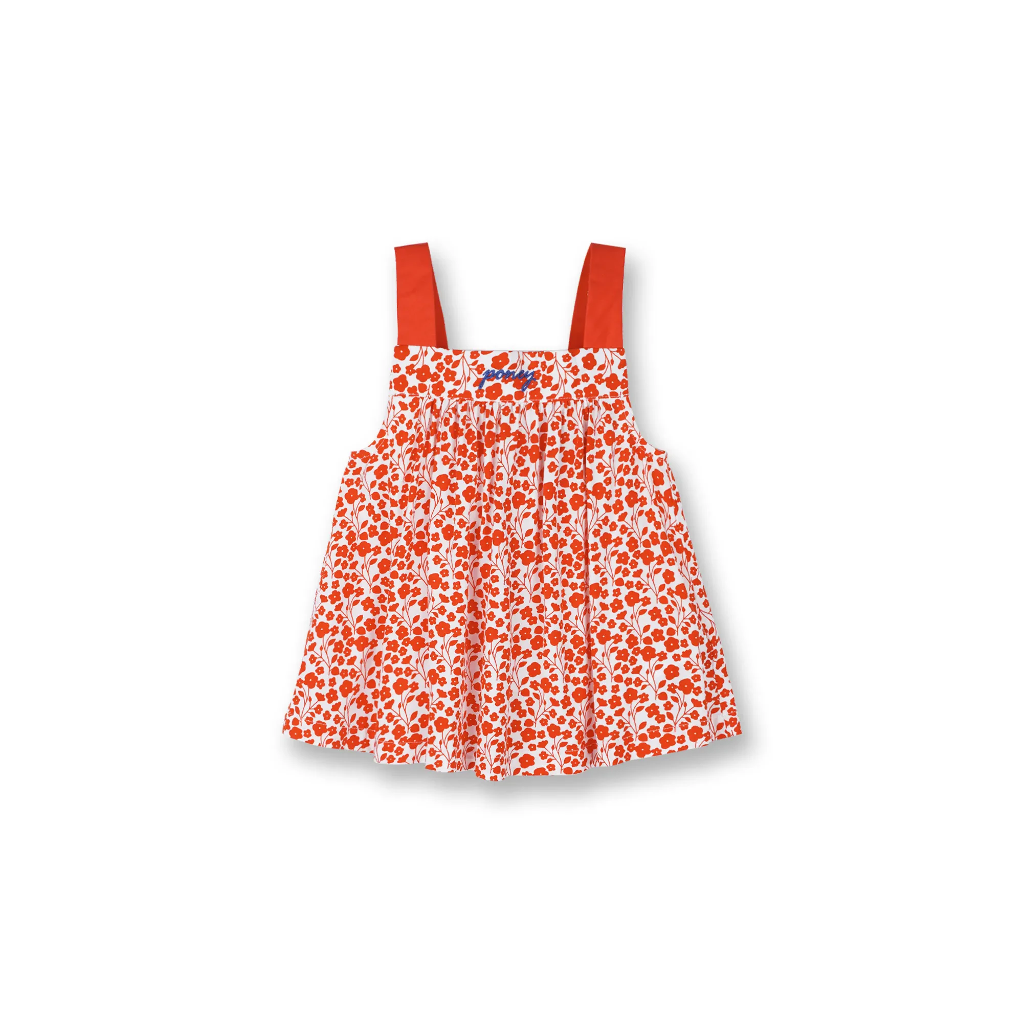 GIRLS RED FIESTA FLORAL SLEEVELESS BLOUSE