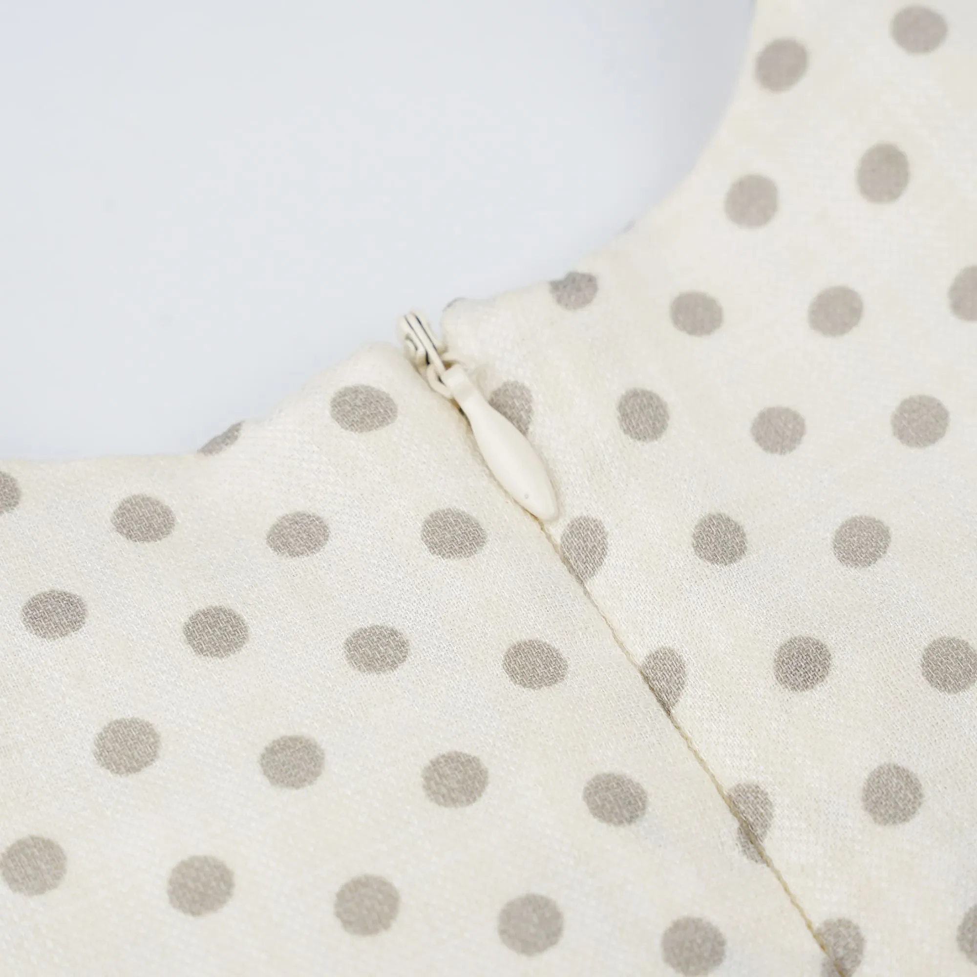 GIRLS CREAM CELEBRATION POLKA DOT SHORT SLEEVE DRESS