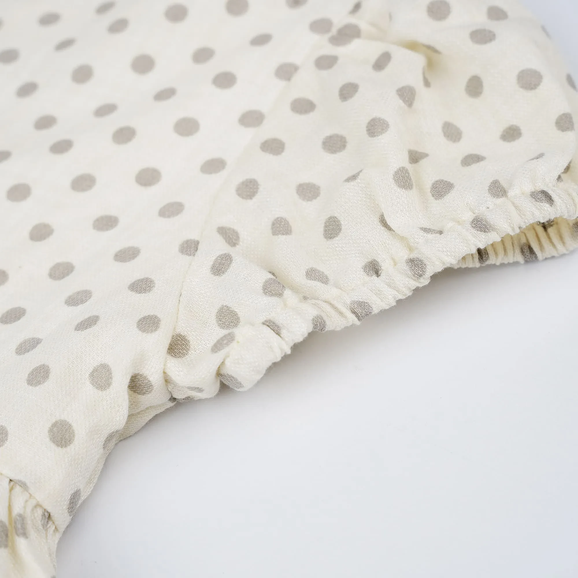 GIRLS CREAM CELEBRATION POLKA DOT SHORT SLEEVE DRESS