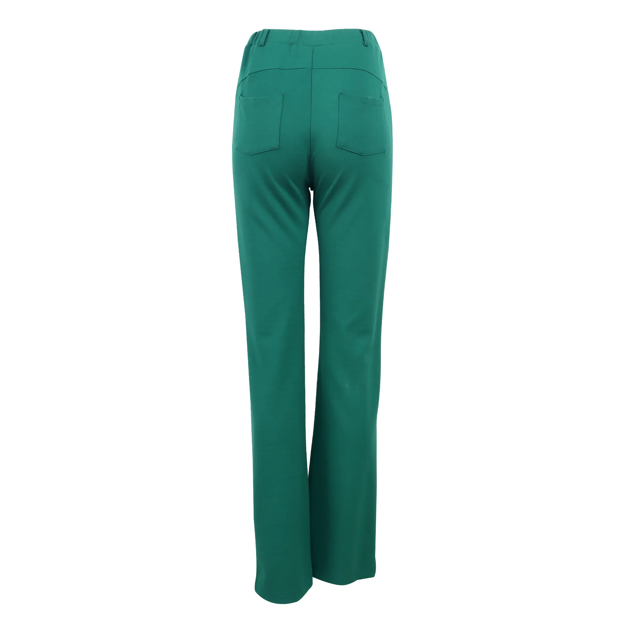 GREEN COTTON LONG PANTS