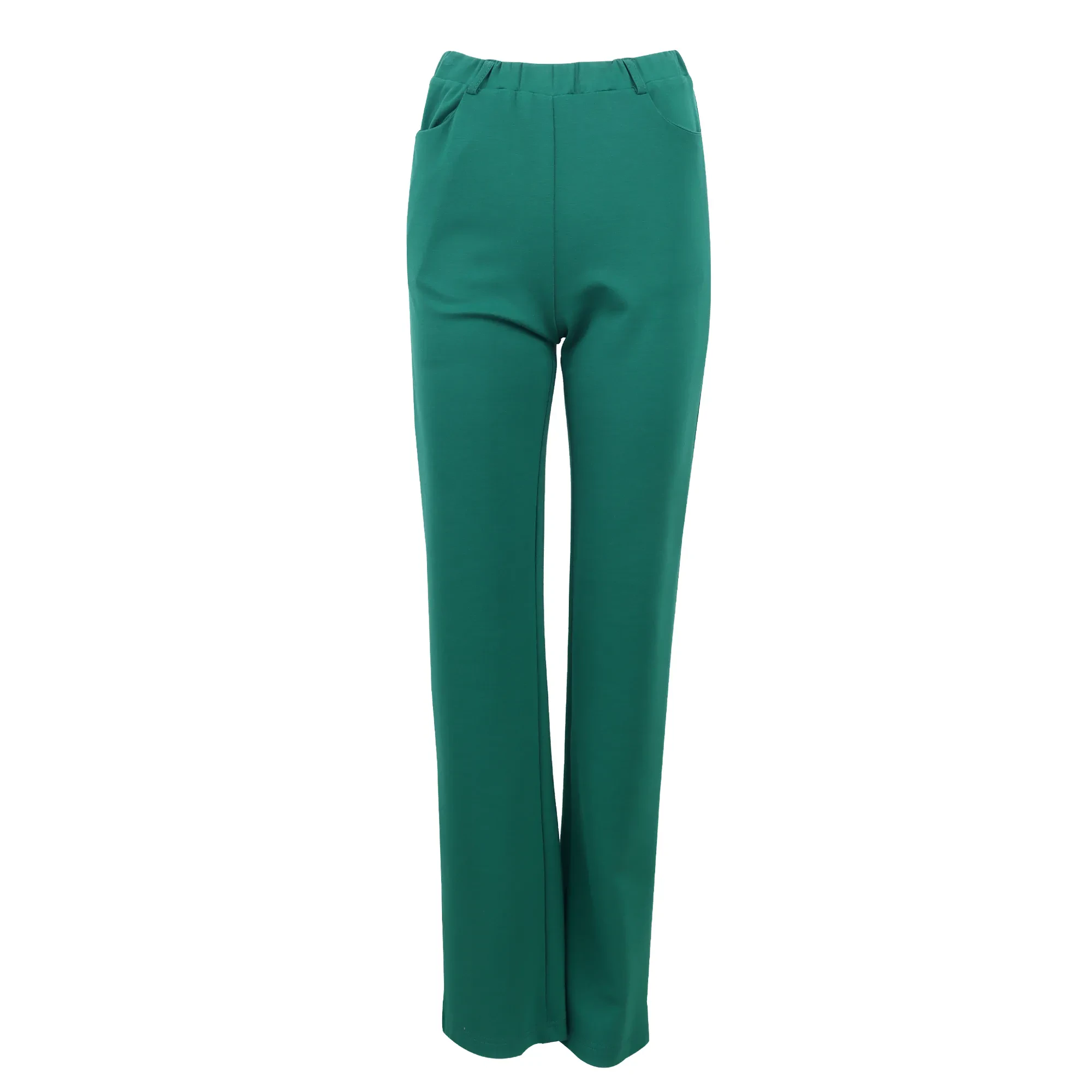GREEN COTTON LONG PANTS