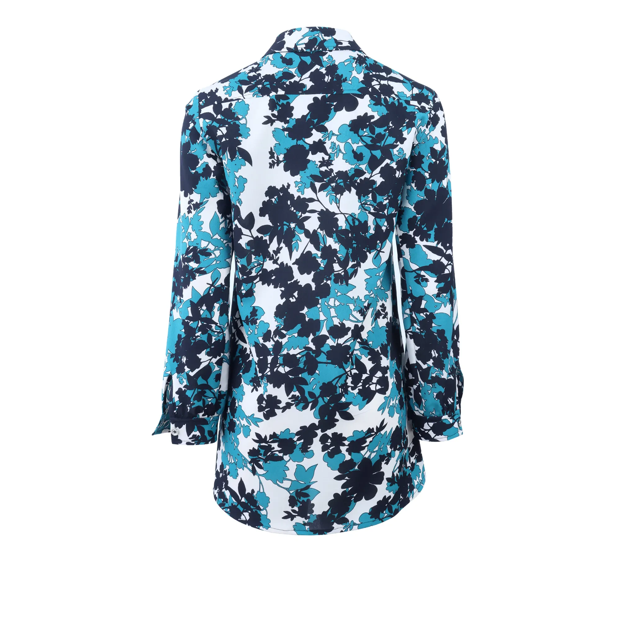 BLUE/BLACK FLORAL BLOUSE