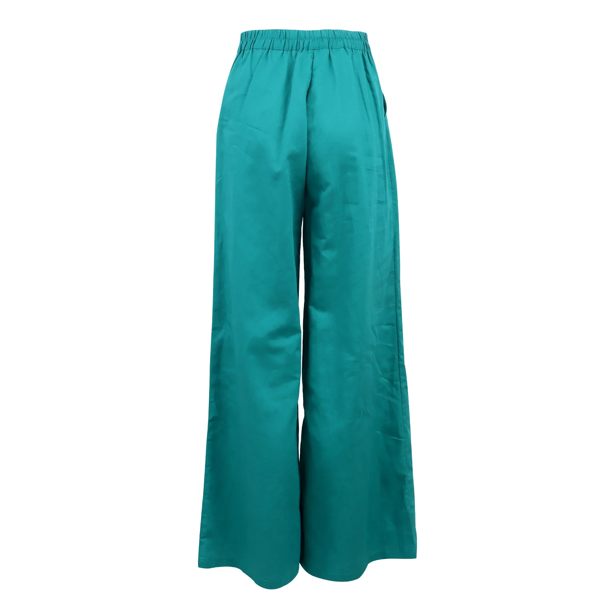 GREEN LINEN LONG PANTS