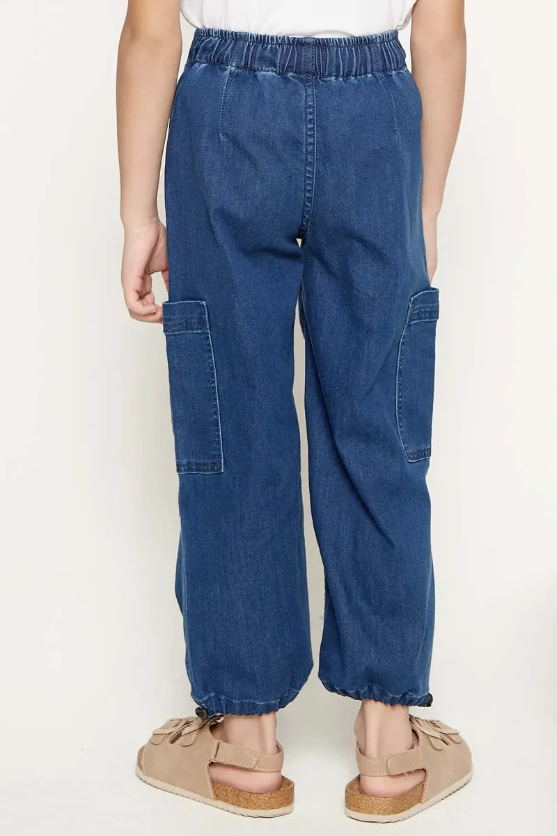 BOY CASUAL LONG JEANS DARK BLUE