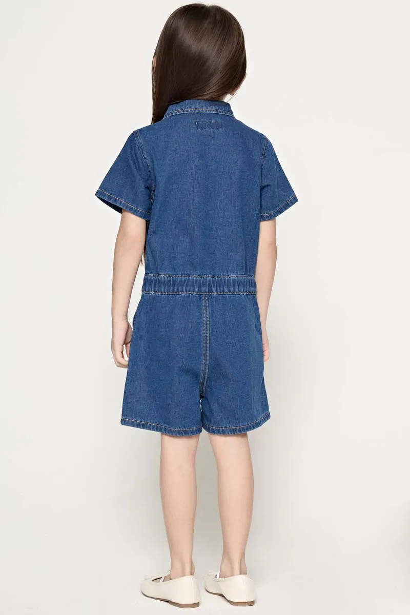 GIRL JUMPSUIT DARK BLUE