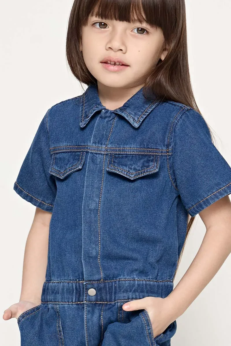 GIRL JUMPSUIT DARK BLUE