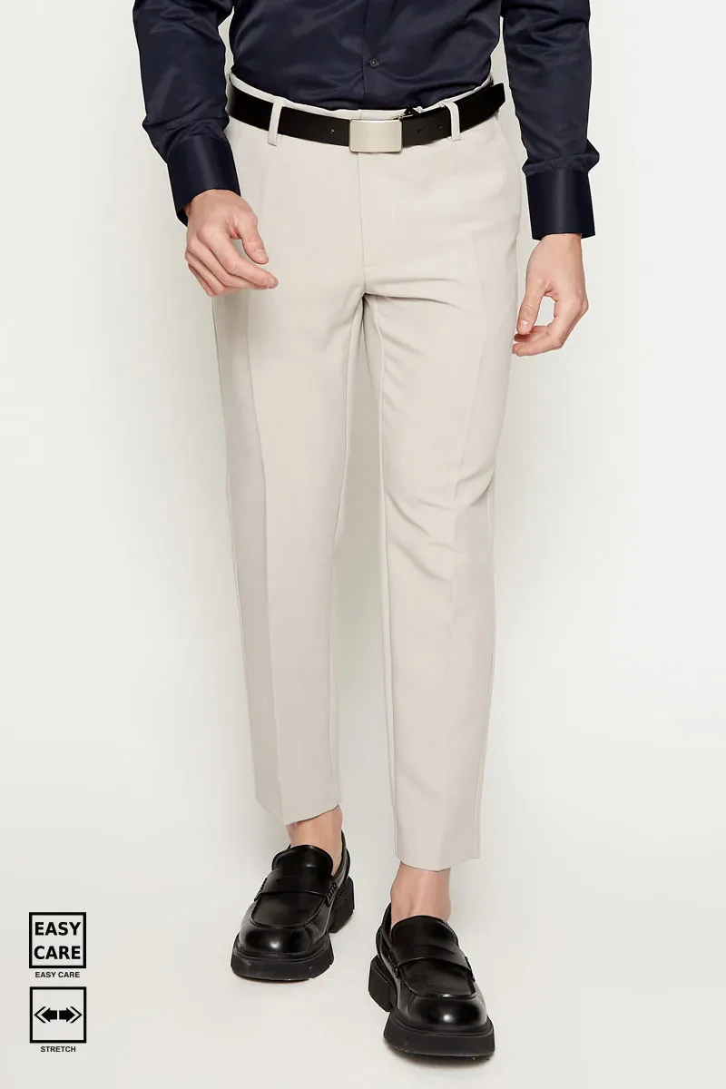 MEN SLIM FIT LONG PANTS KHAKI
