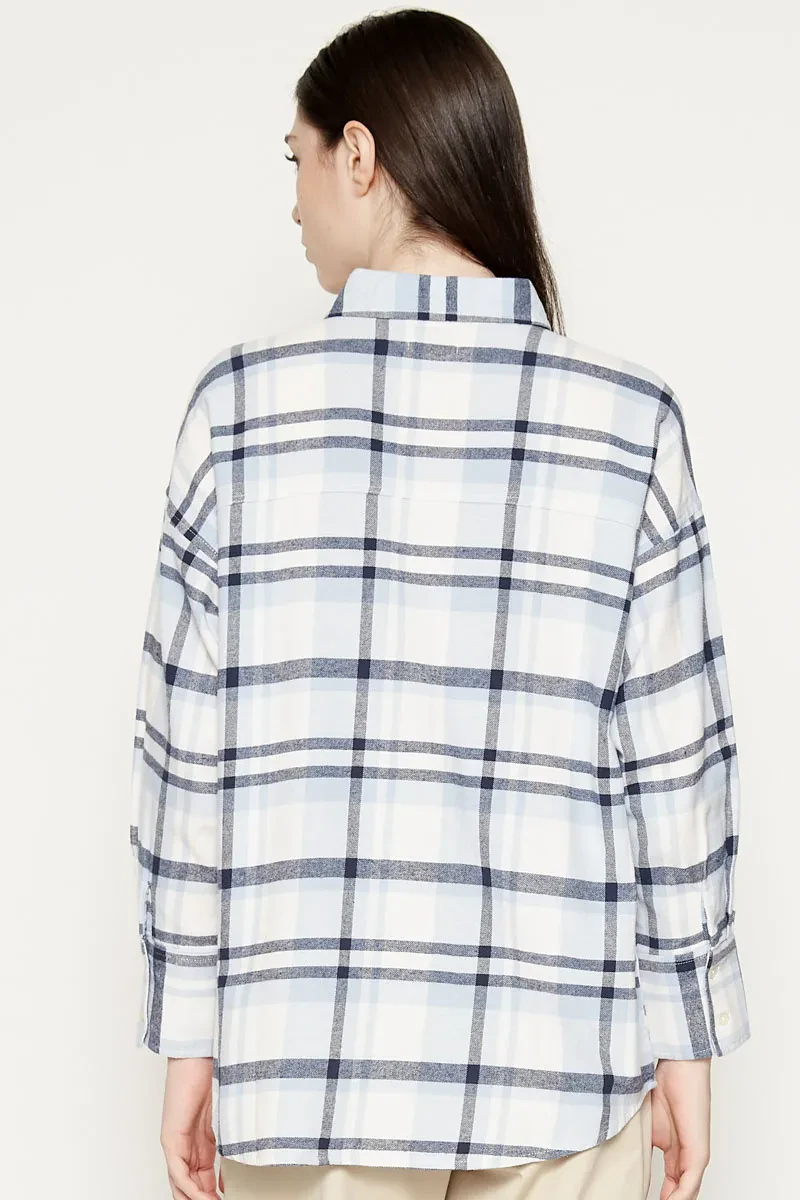 LADIES LONG SLEEVE SHIRT DARK BLUE