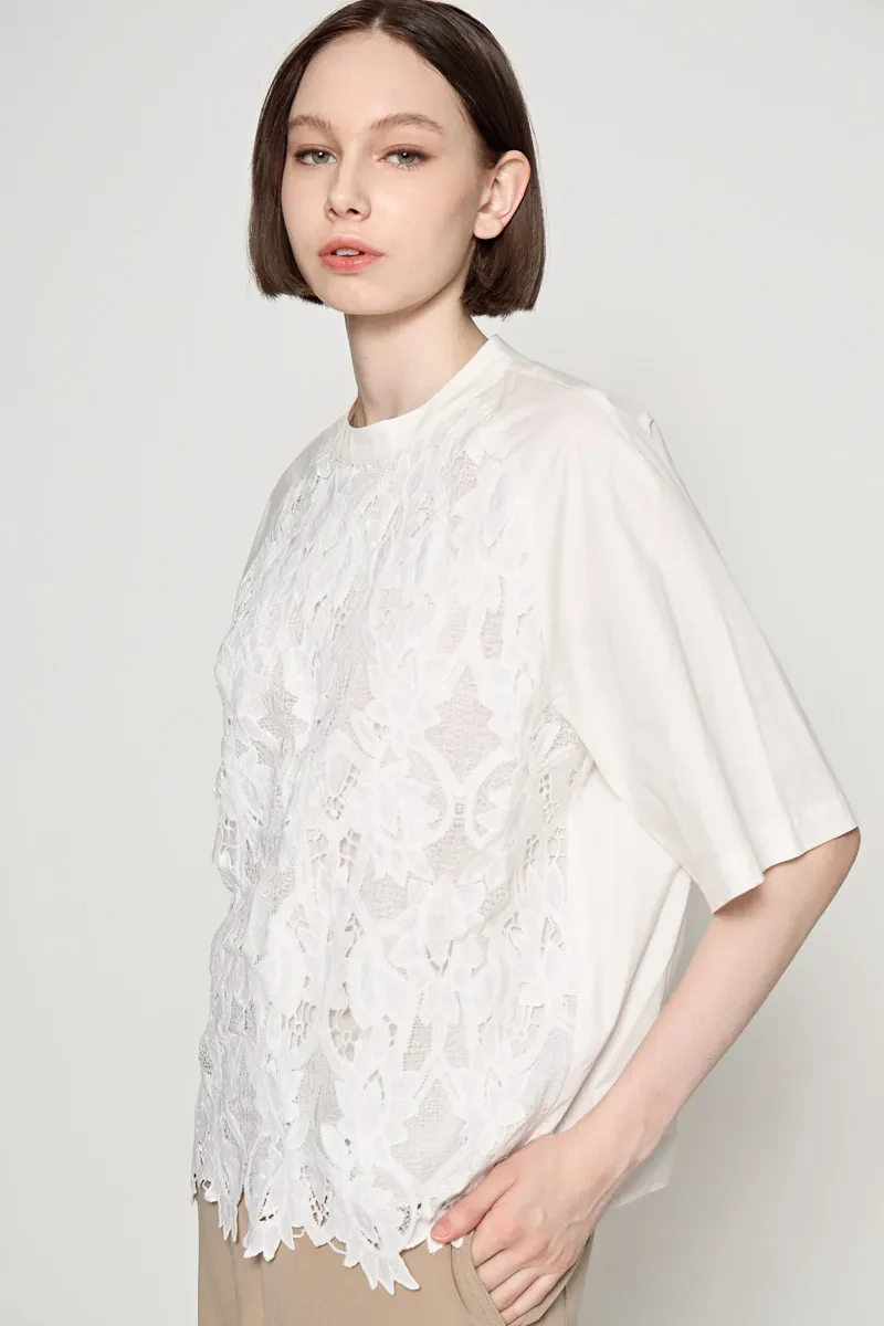 LADIES TREND BLOUSE OFF WHITE