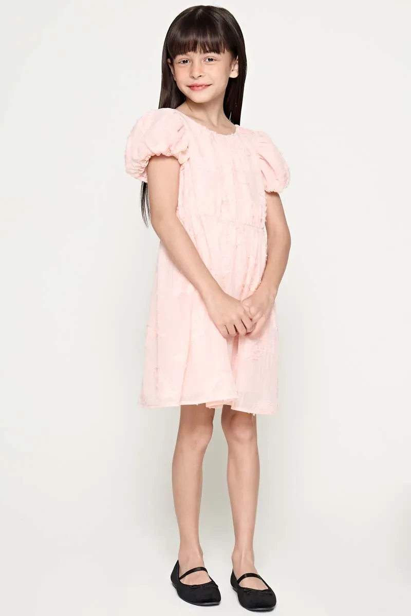 KIDS GIRL ESSENTIAL SHORT DRESS  PINK