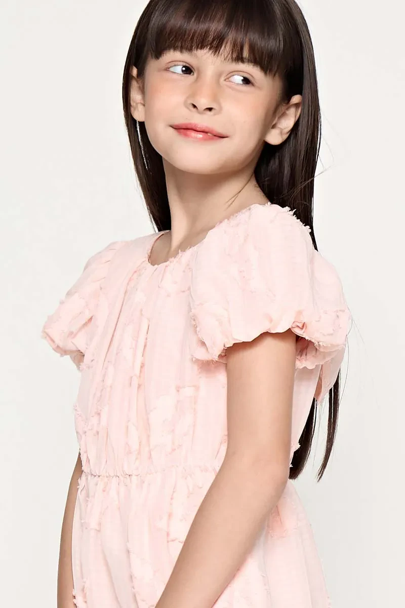 KIDS GIRL ESSENTIAL SHORT DRESS  PINK