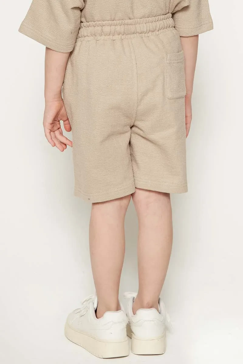 KIDS BOY ESSENTIAL SHORT PANTS  KHAKI
