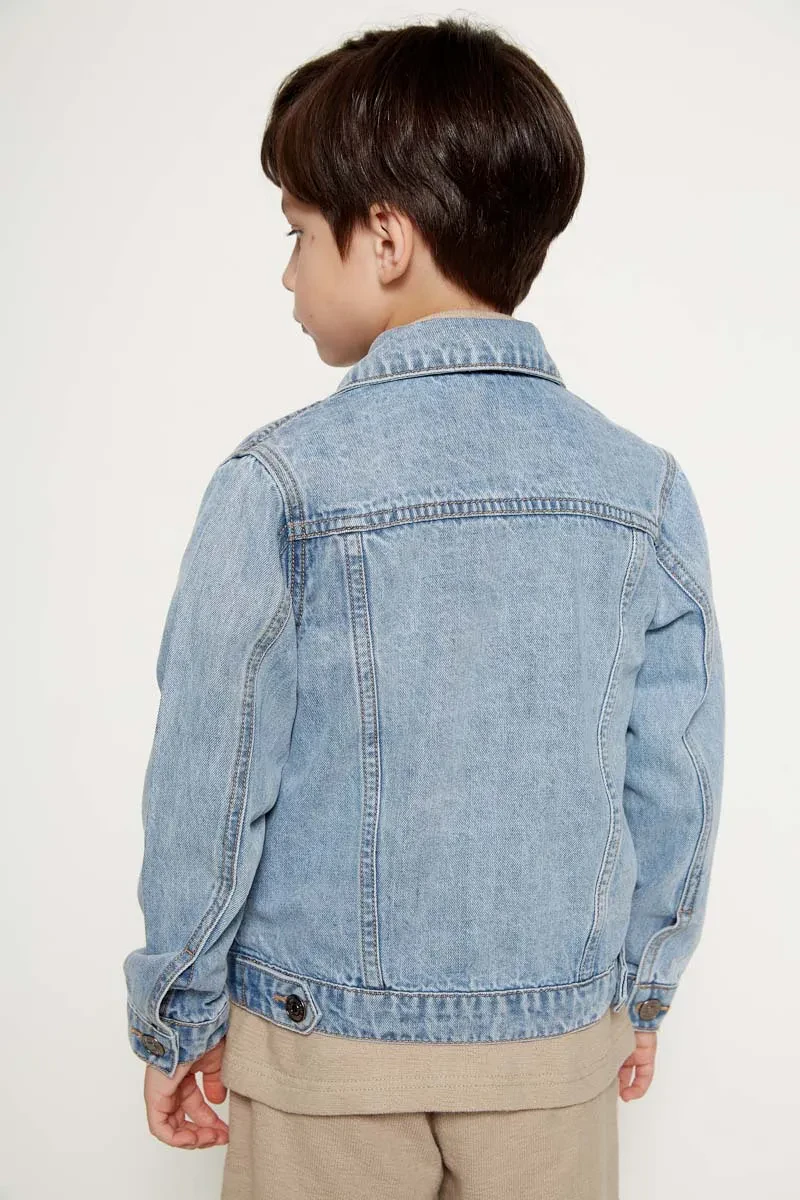 KIDS BOY ESSENTIAL JACKET  BLUE