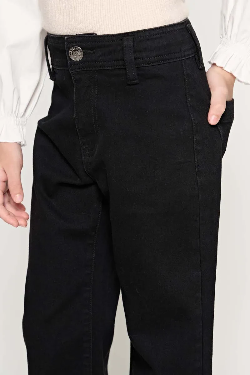 KIDS GIRL ESSENTIAL LONG JEANS  BLACK