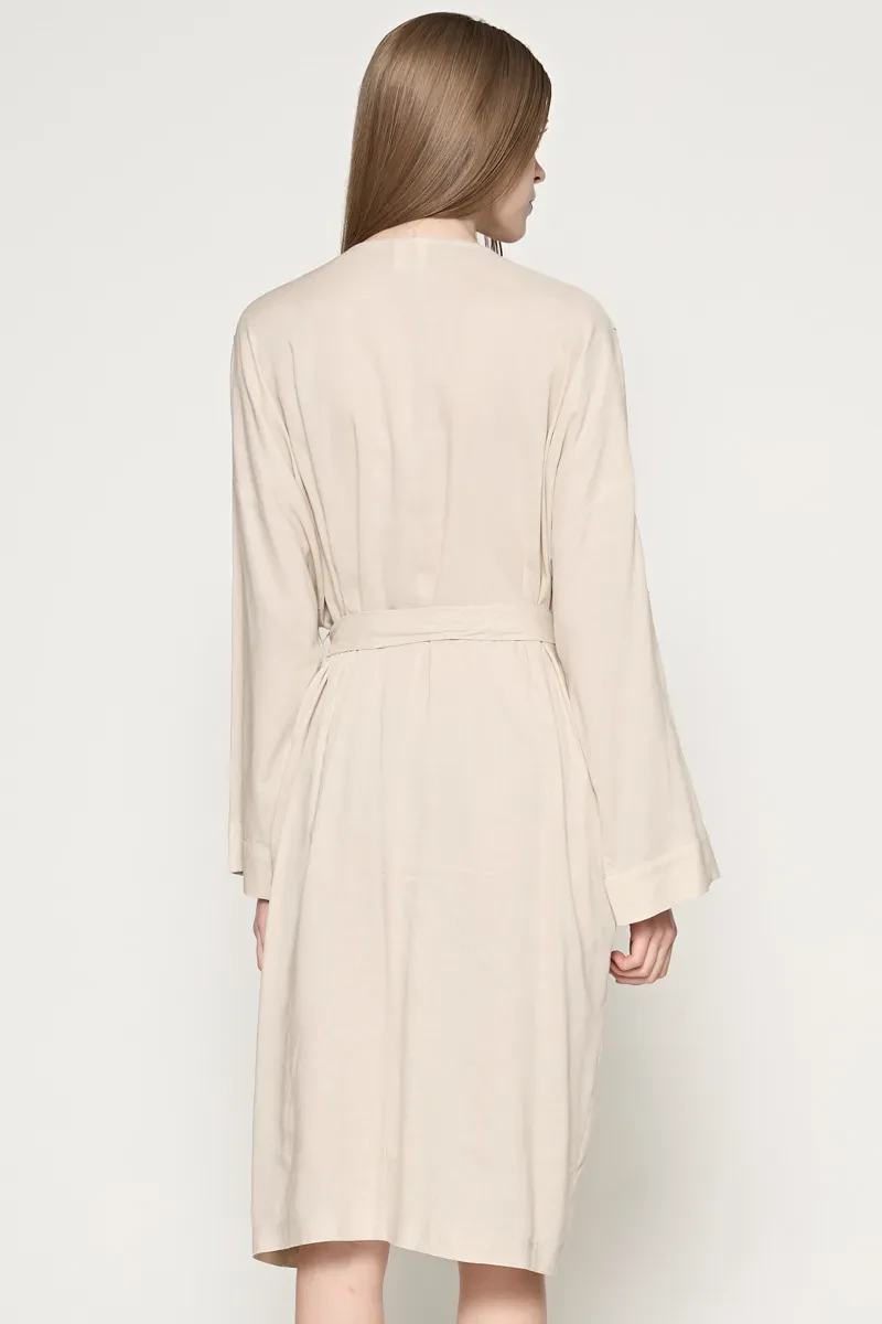 LADIES ESSENTIAL LONG SLEEVE DRESS  KHAKI
