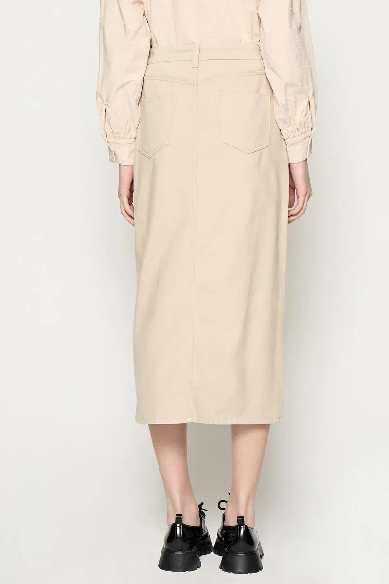 LADIES ESSENTIAL LONG SKIRT  KHAKI