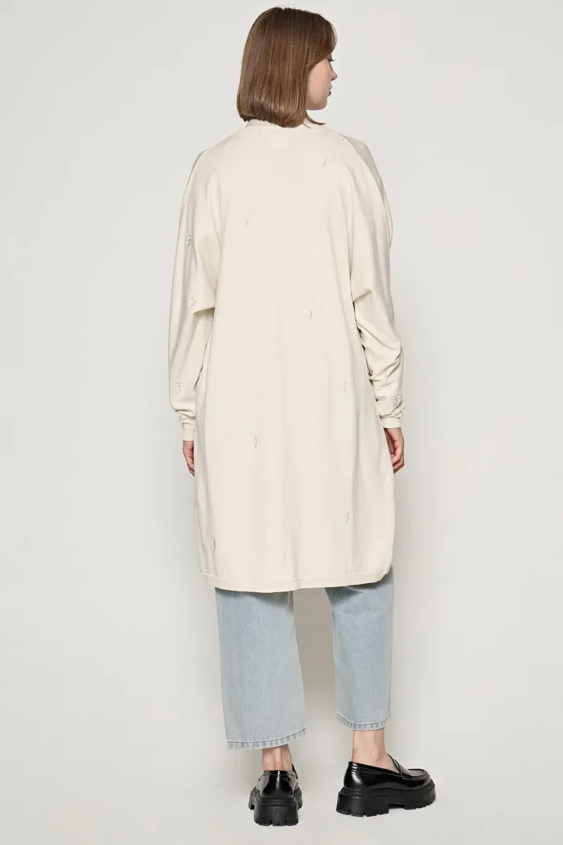 LADIES ESSENTIAL LONG SLEEVE CARDIGAN   BEIGE