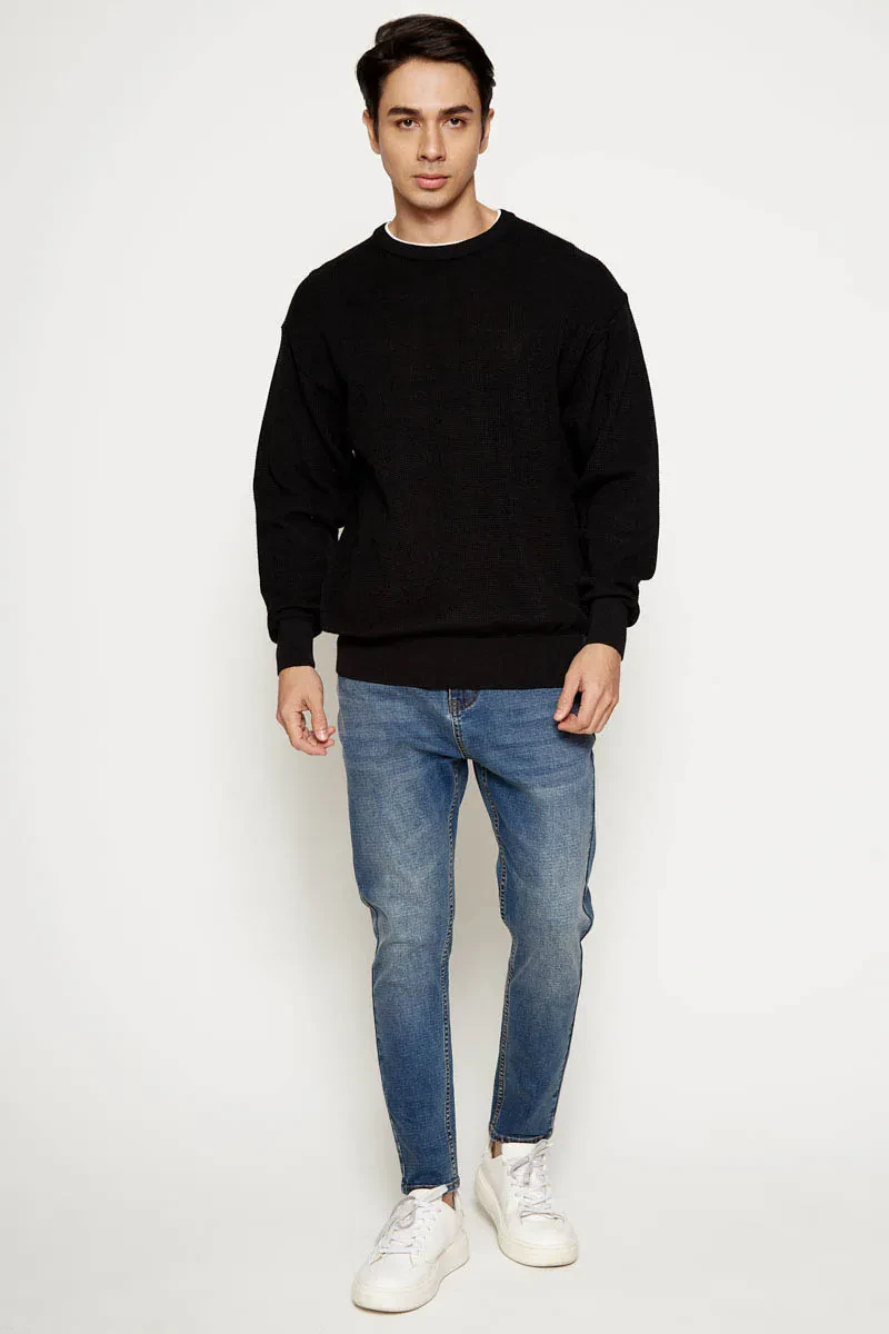 MEN ESSENTIAL LONG JEANS  DK BLUE