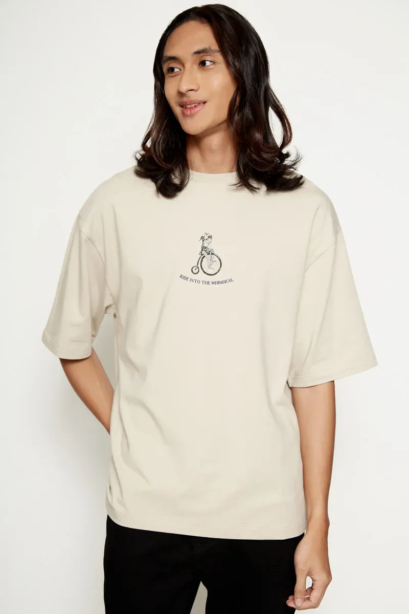 MEN ESSENTIAL SHORT SLEEVE KNIT TEE LT KHAKI
