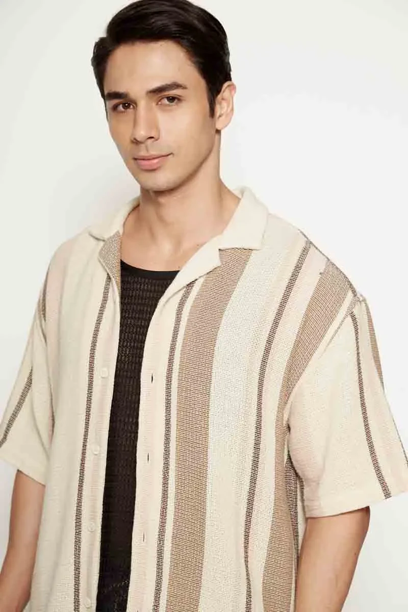 MEN ESSENTIAL SHORT SLEEVE SHIRT   KHAKI