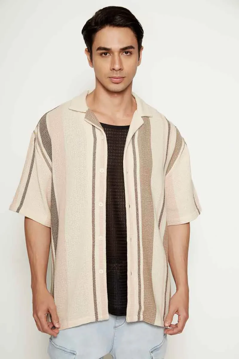 MEN ESSENTIAL SHORT SLEEVE SHIRT   KHAKI