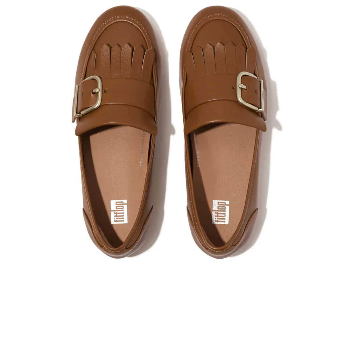 ALLEGRO WOMEN FRINGE BUCKLE LEATHER LOAFERS