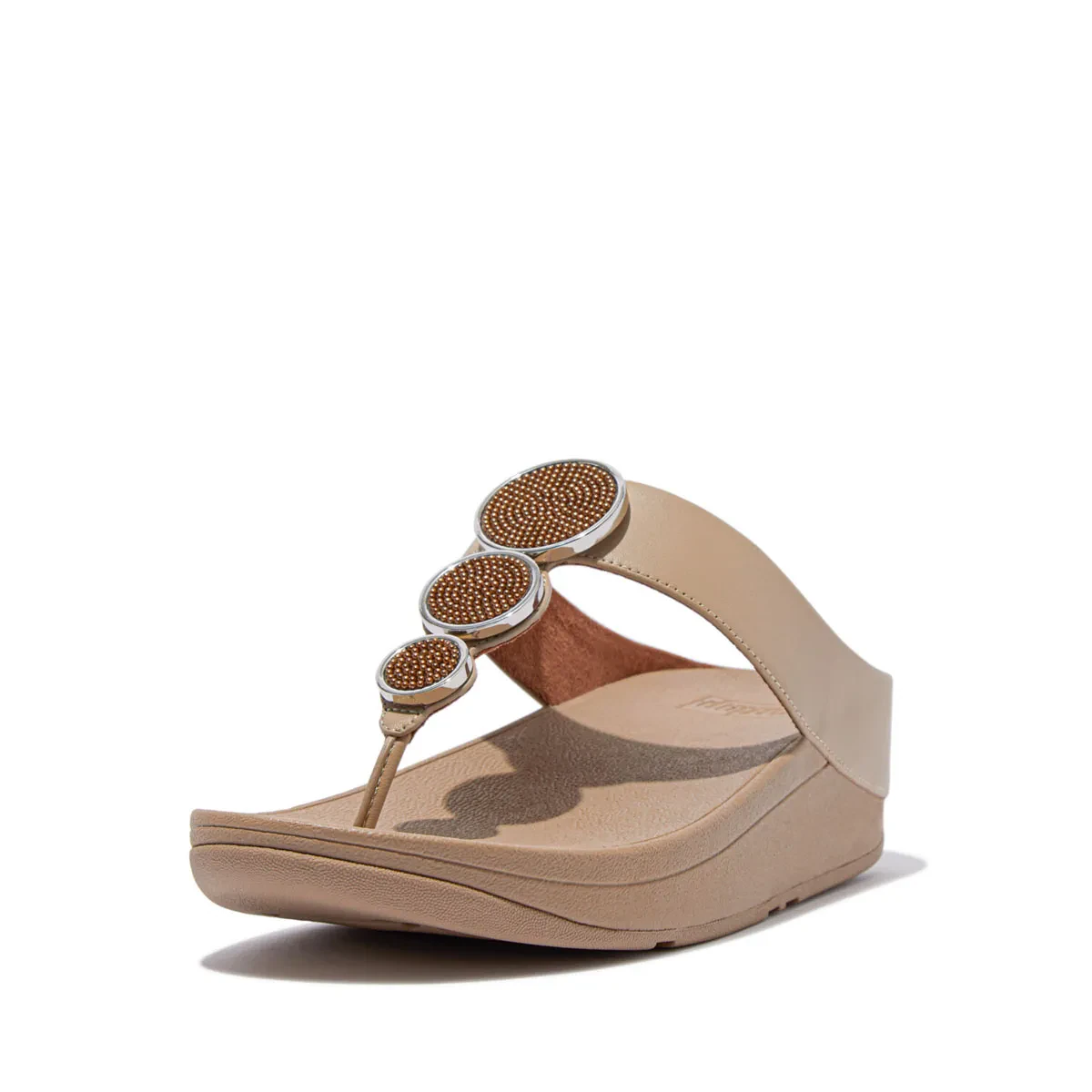 HALO WOMEN BEAD-CIRCLE LEATHER TOE-POST