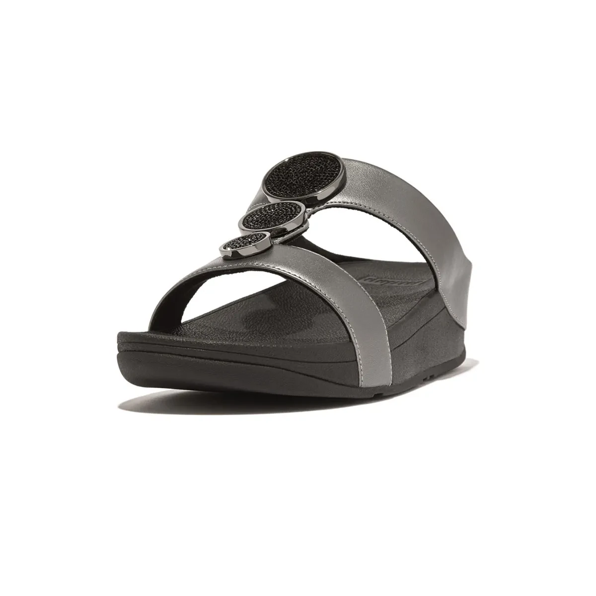 HALO WOMEN BEAD-CIRCLE METALLIC SLIDES