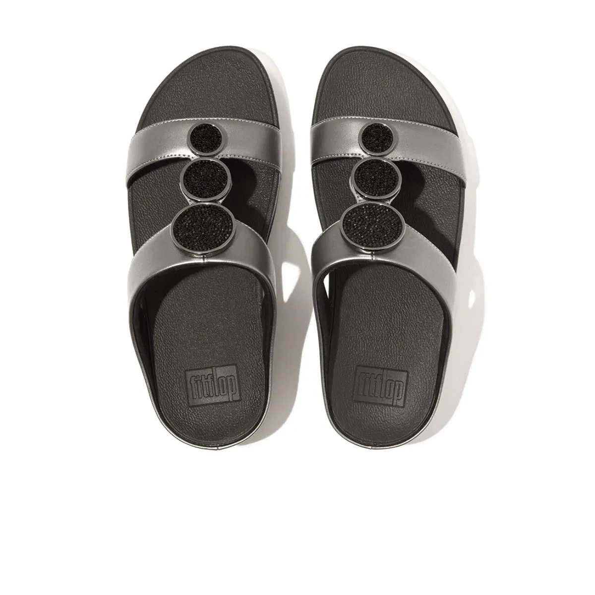 HALO WOMEN BEAD-CIRCLE METALLIC SLIDES