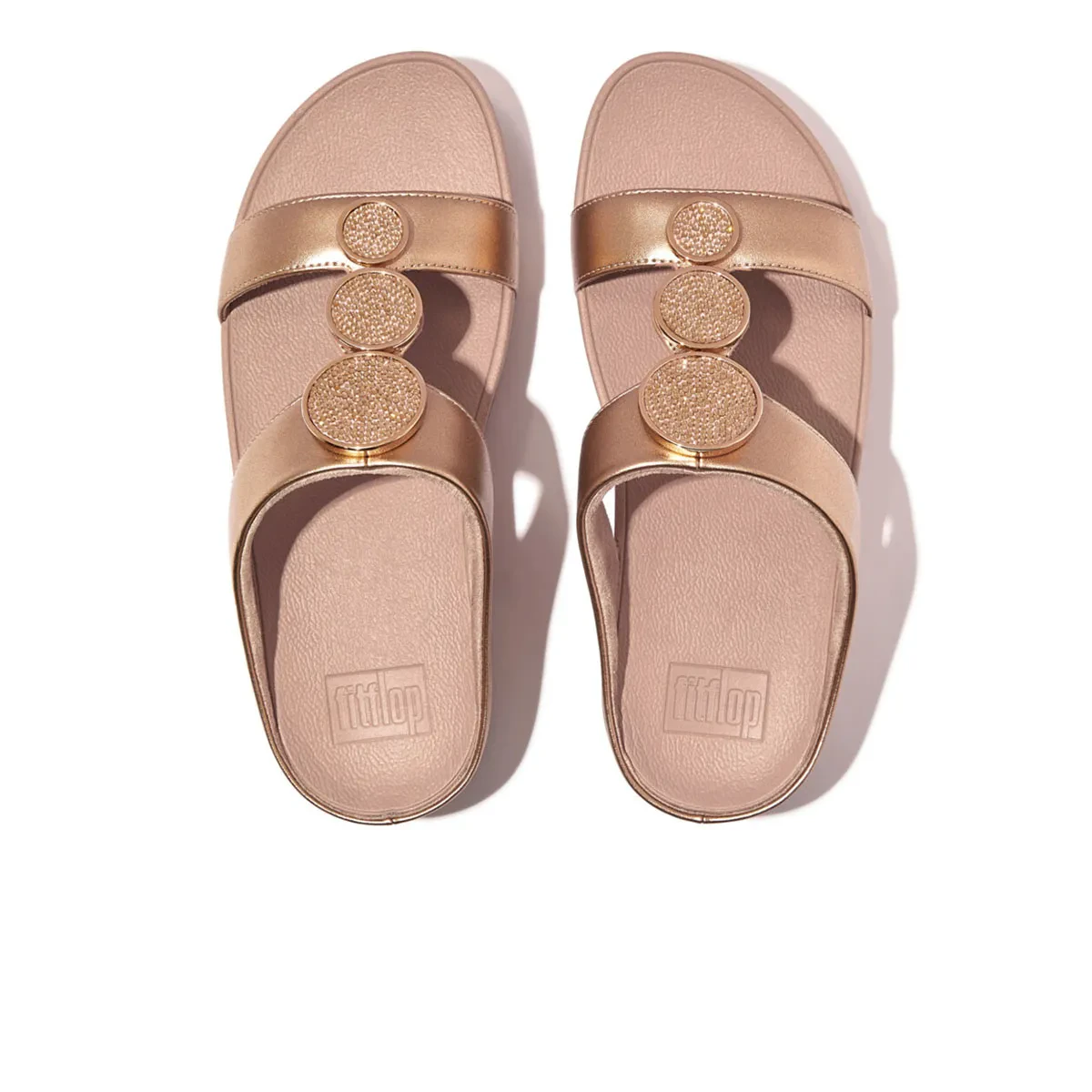 HALO WOMEN BEAD-CIRCLE METALLIC SLIDES