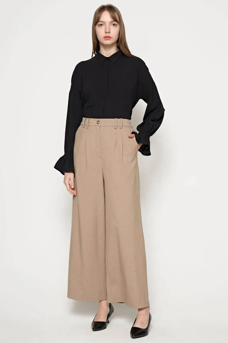 LADIES LONG SLEEVE BLOUSE BLACK