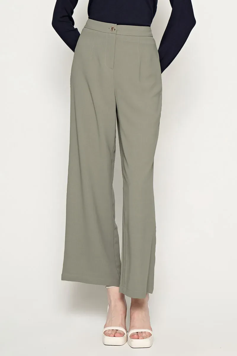 LADIES LONG PANTS GREEN